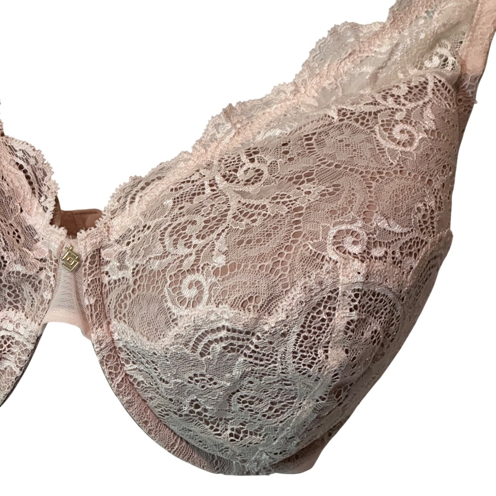ThirdLove 24/7 Lace Contour Plunge Bra Blush Pink‎ Underwire 34H NEW